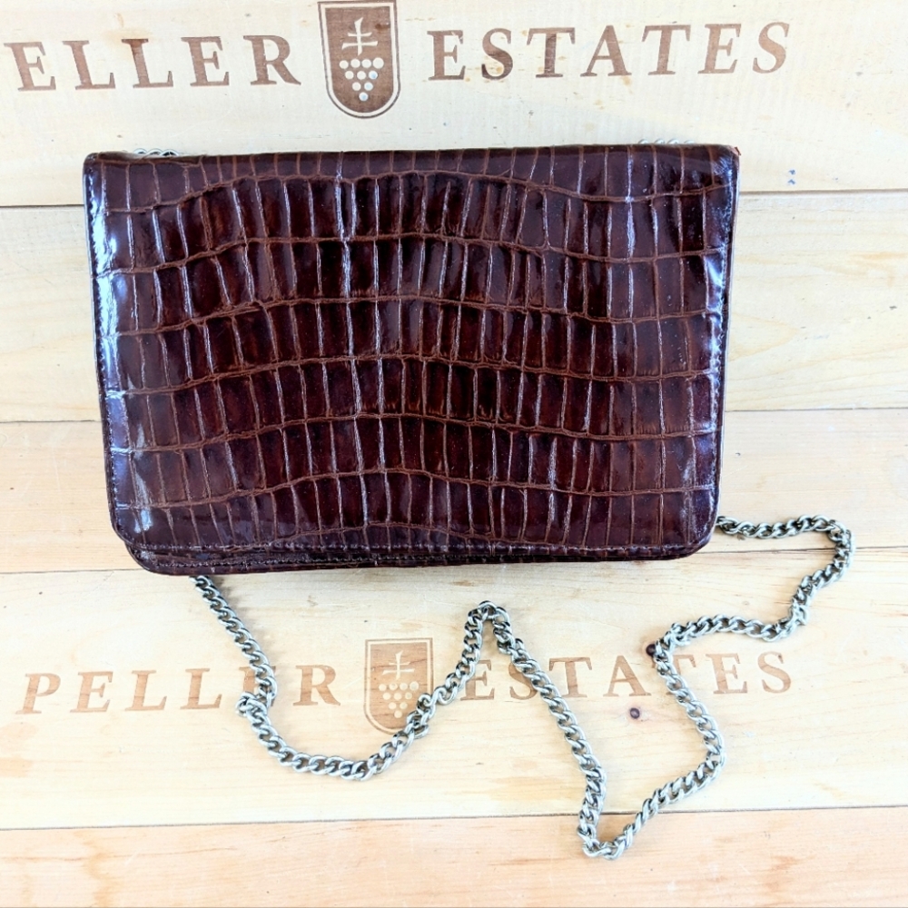 Vintage Faux Crocodile Bag
